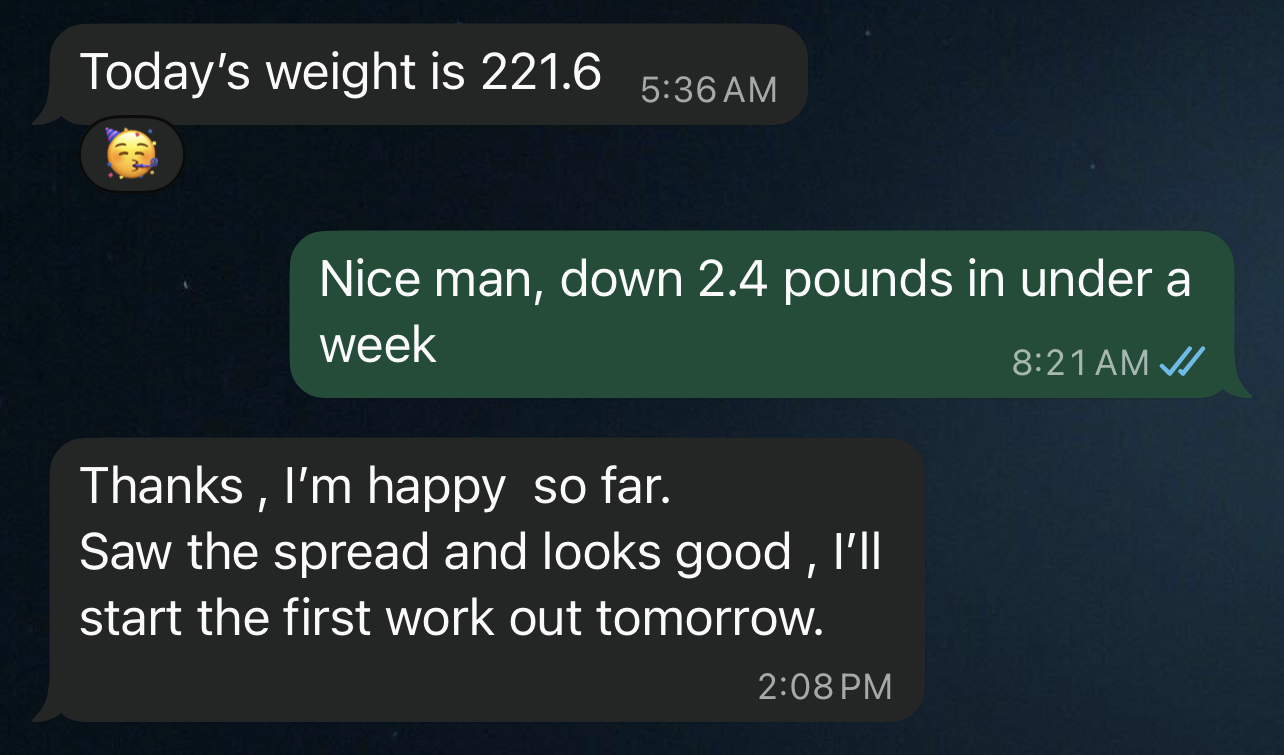 Client message